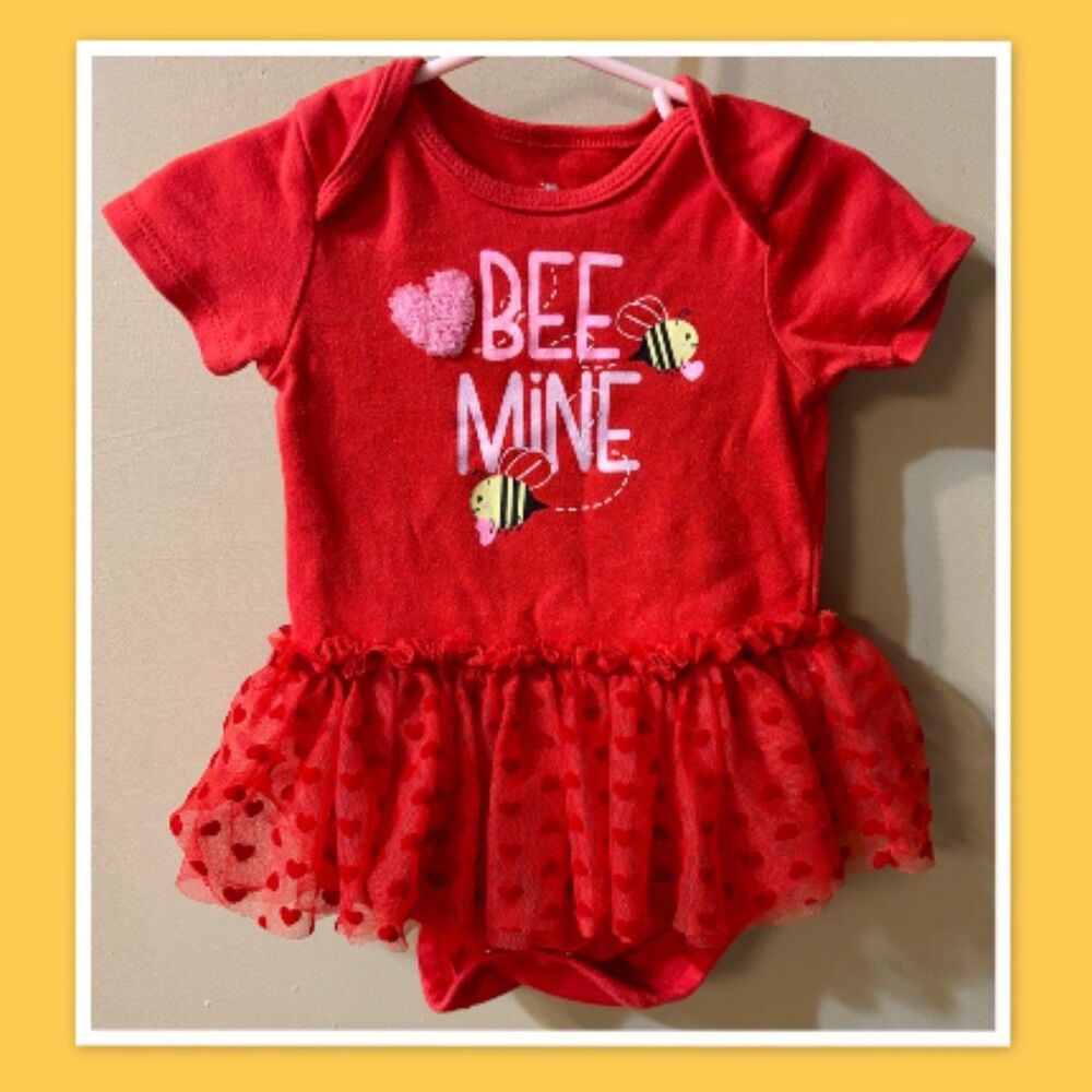 "Way to Celebrate" Infant Girls’ Red Valentine's Day Bodysuit ~ Size 18 Mo.